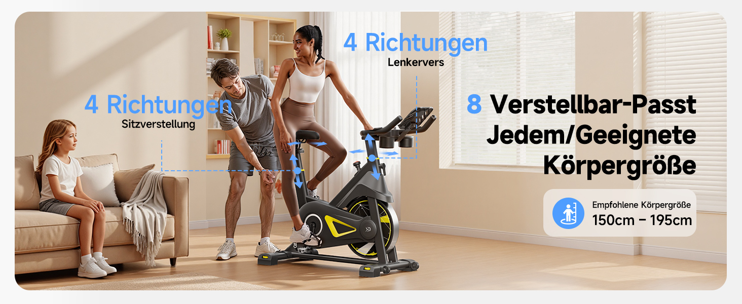 YPOO Велотренажер для дому, тихий велотренажер з регульованим магнітним опором, велотренажер для кардіотренувань з комфортним сидінням, тримачем для планшета, LED-монітором, до 160 кг, чорний