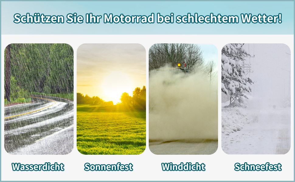 Водонепроникна захисна накидка для мотоцикла LIHAO - зимова, 245x105x125 см