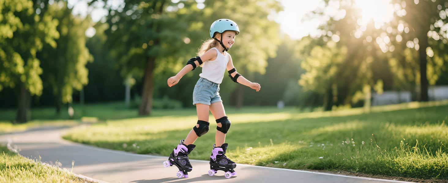 Ролики для дівчаток та жінок, ролики для дітей з регульованим розміром, ролики на роликах M (EU 32-36)