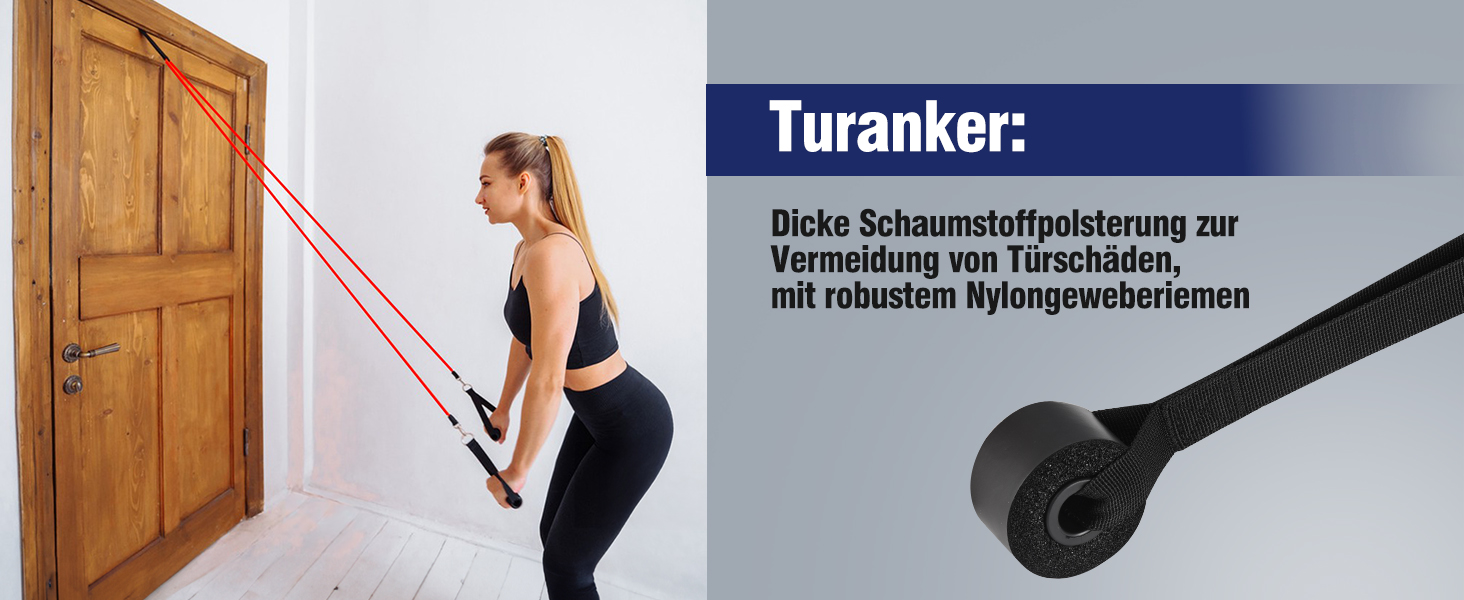 Фитнес-гумки Fokky, набір 5 шт. з різними рівнями опору, з аксесуарами для йоги, пілатесу, силових тренувань (для чоловіків та жінок)