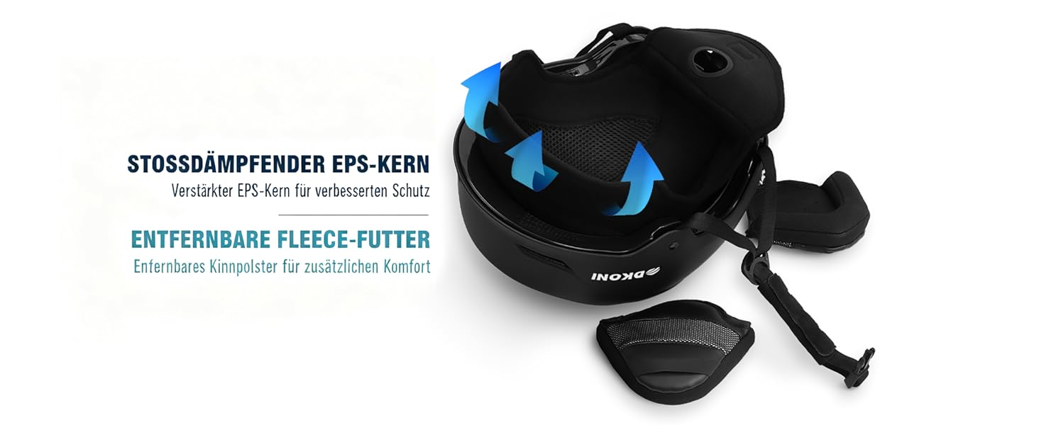 Шолом для сноуборду та гірськолижного спорту для чоловіків, жінок та дітей, регульований розмір, 3-рівнева вентиляція, міцна PC-оболонка з EPS-піною, розмір L (58-62 см)