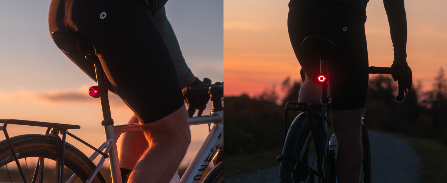 Велофара AARON 100/50 LUX: комплект передньої та задньої велофари, USB, StVZO, водонепроникна, для міських велосипедистів та електровелосипедів