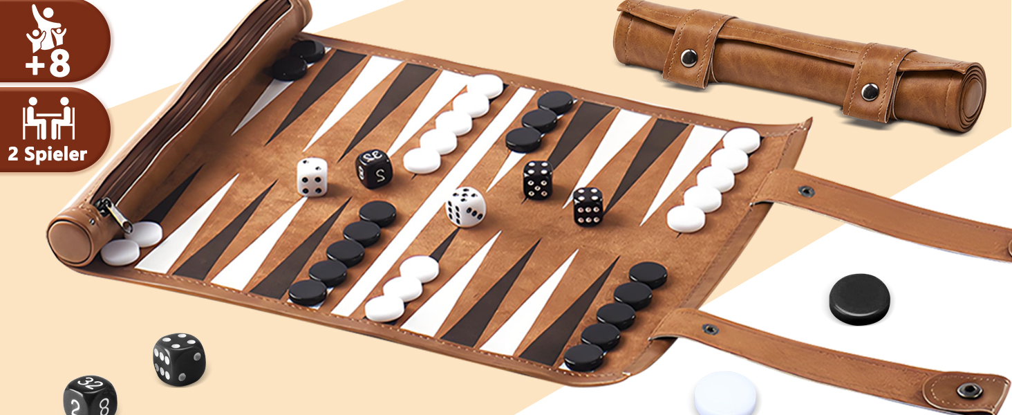 Набір для гри в шашки (бекґеммон) з масивного дерева - класична гра для сім'ї, подорожей та любителів стратегії, портативна та довговічна