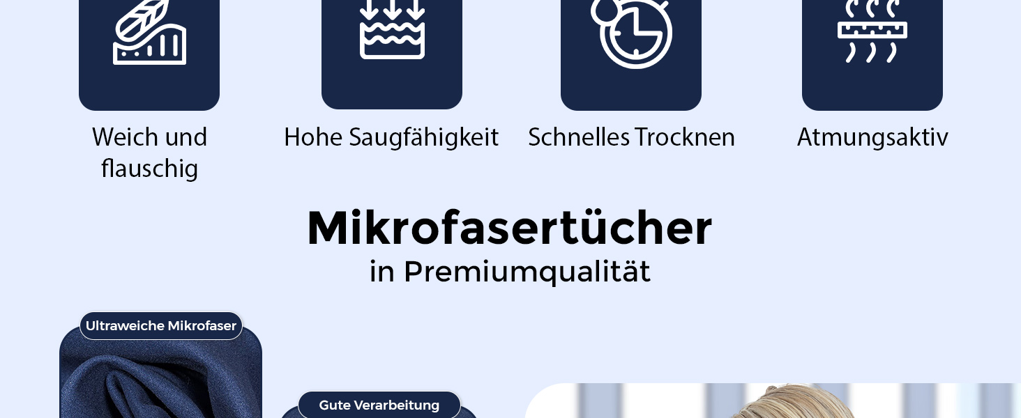 Набір мікрофібрових рушників LEGITH – швидковисихаючі та компактні для подорожей, пляжу, спорту та кемпінгу (3 розміри: 160x80 см, 120x60 см, 80x40 см) – економія місця