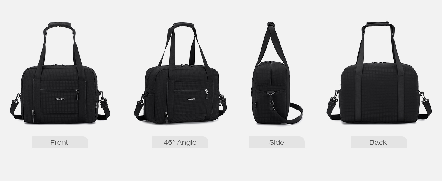 Спортивна сумка-рюкзак SPAHER 40x30x20 для ручної поклажі Wizzair/Vueling (сіро-чорна)