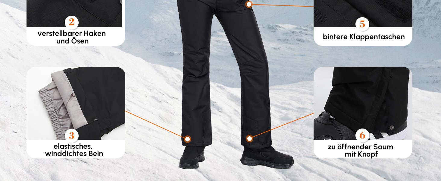 Штани для сноуборду та гірськолижного спорту ALSOGO: водонепроникні, вітронепроникні, з підтяжками, для жінок, зимові, знімні підтяжки, снігозахисний клапан, теплі, для активного відпочинку, синього кольору