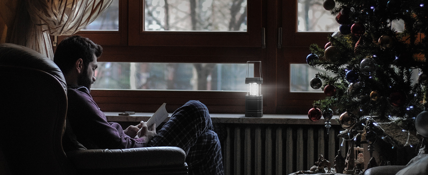 LED кемпінговий ліхтар на сонячній батареї, водонепроникний, з ручкою, акумулятор 3000mAh, для туризму, риболовлі, SOS, відключень світла (чорний)