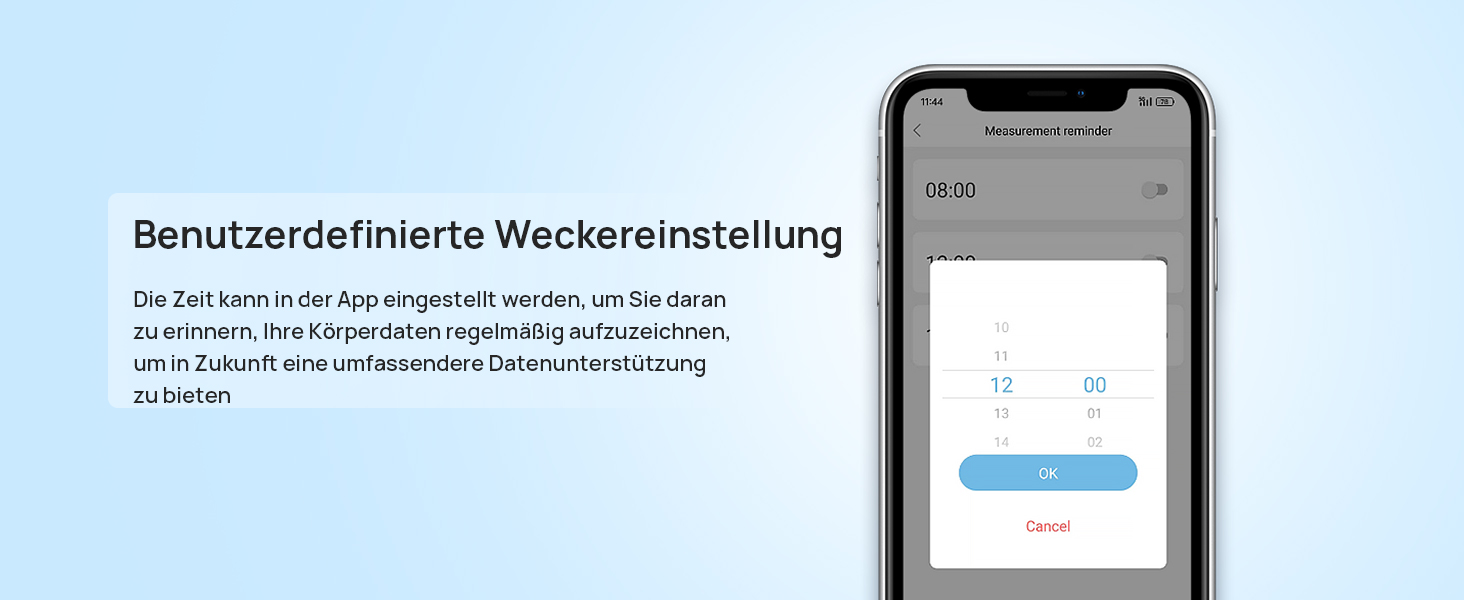 Цифрова ваги для людей з APP, інтелектуальна ваги для контролю ІМТ, ваги, жиру, м'язової маси, макс. навантаження 180 кг, батарея в комплекті, синя
