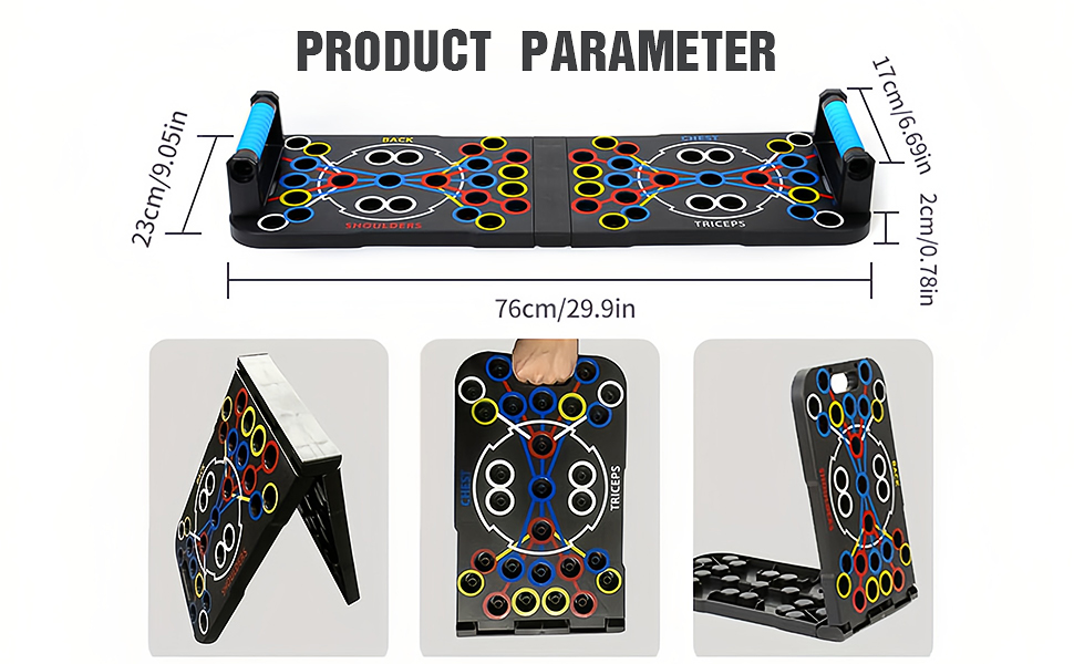 Багатофункціональна дошка для віджимань на 54 отвори — тренажер для м'язів грудей, рук та преса для дому, підходить для чоловіків та жінок