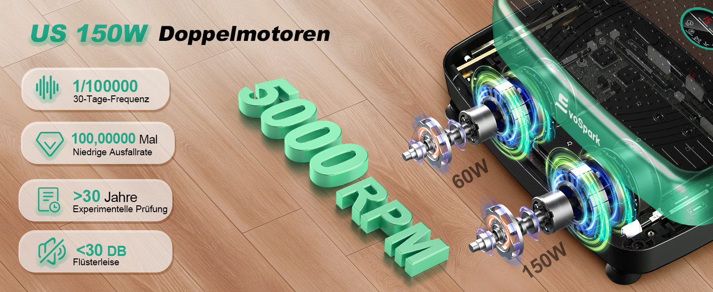 Платформа для вібраційного тренування EvoSpark - масажер для дому, для схуднення та загального оздоровлення, 450 LBS, зелений