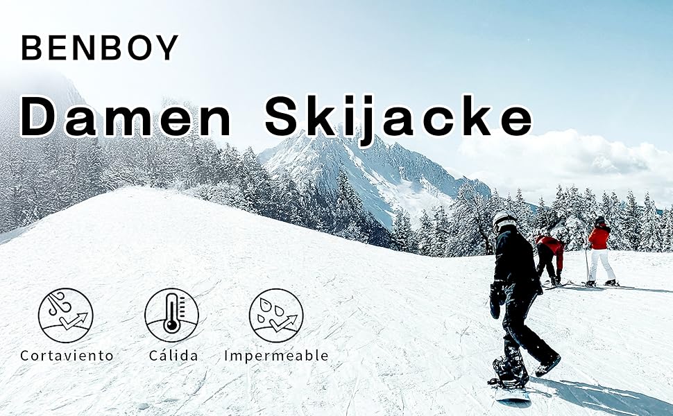 Жіноча лижна куртка BenBoy: водонепроникна, вітрозахисна, тепла, з флісовою підкладкою, дихаюча, для туризму та активного відпочинку, з капюшоном, колір: блакитний