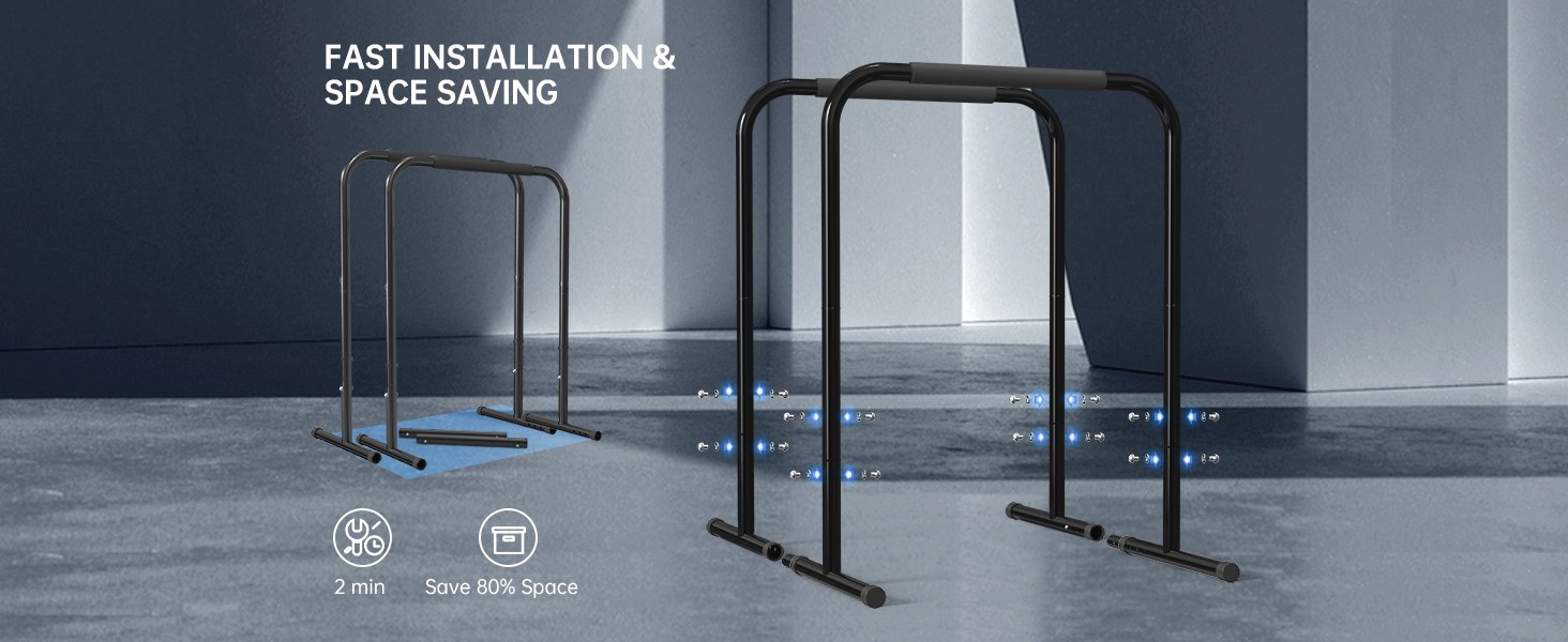 Спортивний турнік Leikefitness AB1100 для віджимань та підтягувань, стійка для тренувань пресу та трицепсів