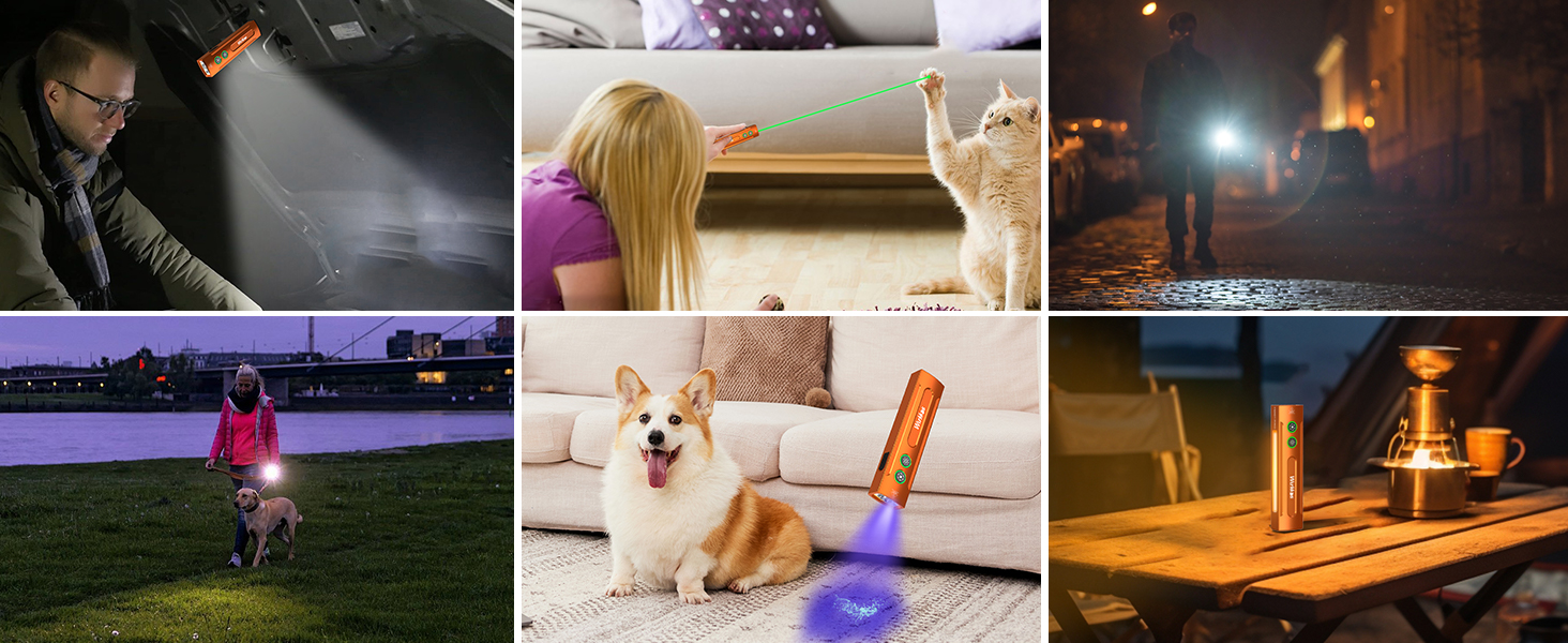 Ліхтарик Wurkkos HD01 Pro LED: Білий, UV (365nm), Зелений, RGB, 1200 люмен, Акумуляторний, Помаранчевий, для Походу
