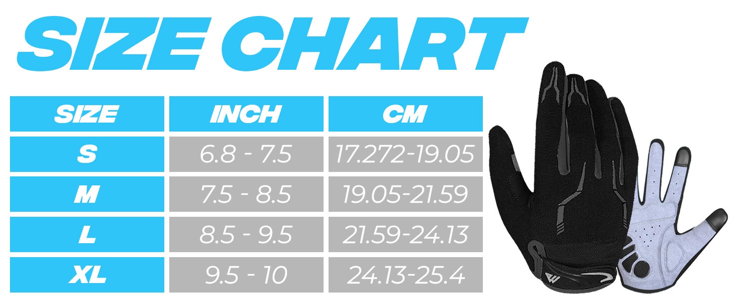 Велосипедні рукавички Westwood Fox WFX для гірського велосипеда (MTB) з повною пальцями, сенсорний екран, антиковзаючі, для жінок та чоловіків, чорні