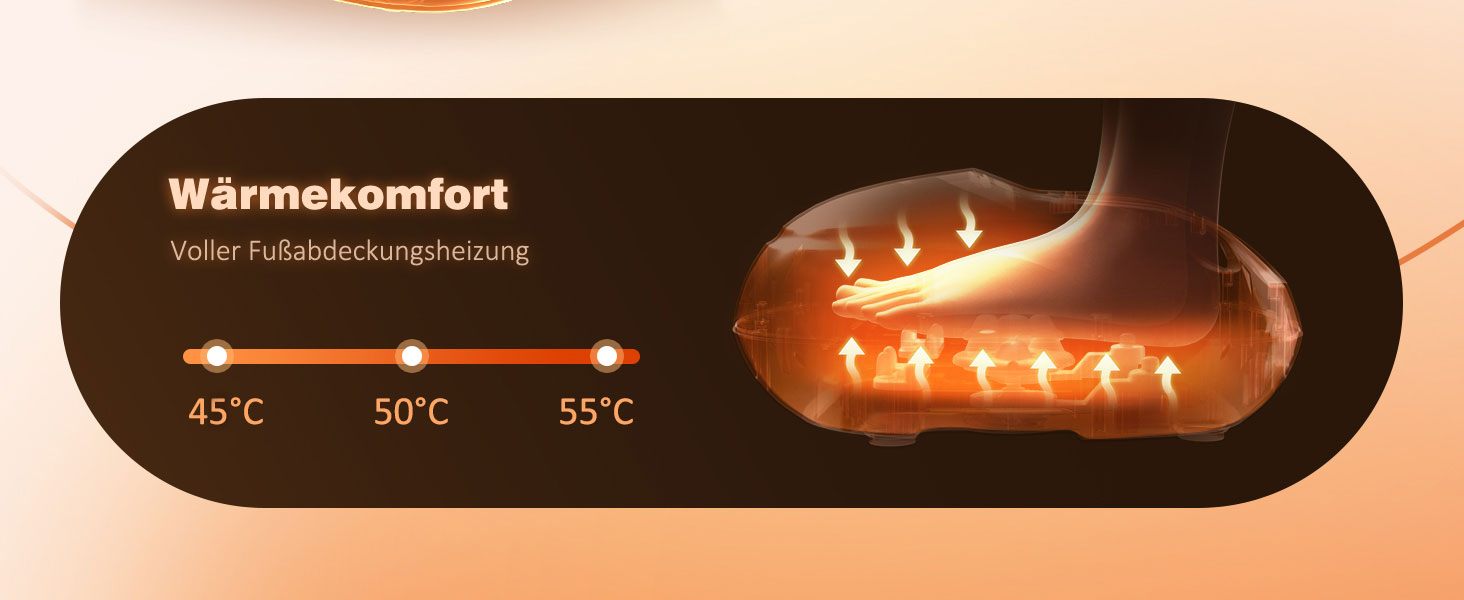 Масажер для ніг KNQZE Shiatsu з підігрівом, для фасціїту та зняття болю (сірий)