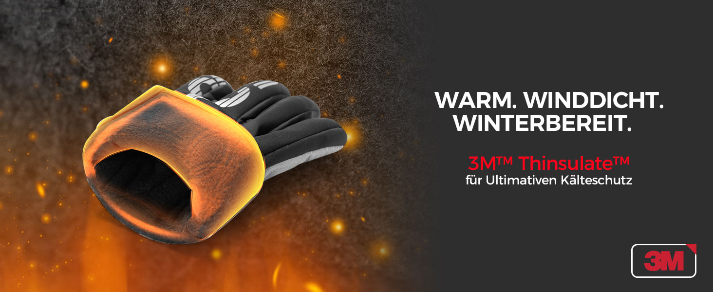 Велосипедні рукавички ROCKBROS для жінок та чоловіків, зимові, Thinsulate, теплі, сенсорні, для MTB, катання, альпінізму, бігу та активного відпочинку (XXL, Thinsulate)