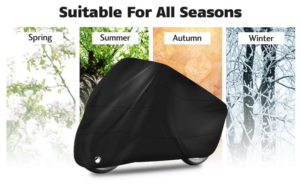 Водонепроникна мотоциклетна накривка Brencco, 210D поліестер, 245x105x125 см