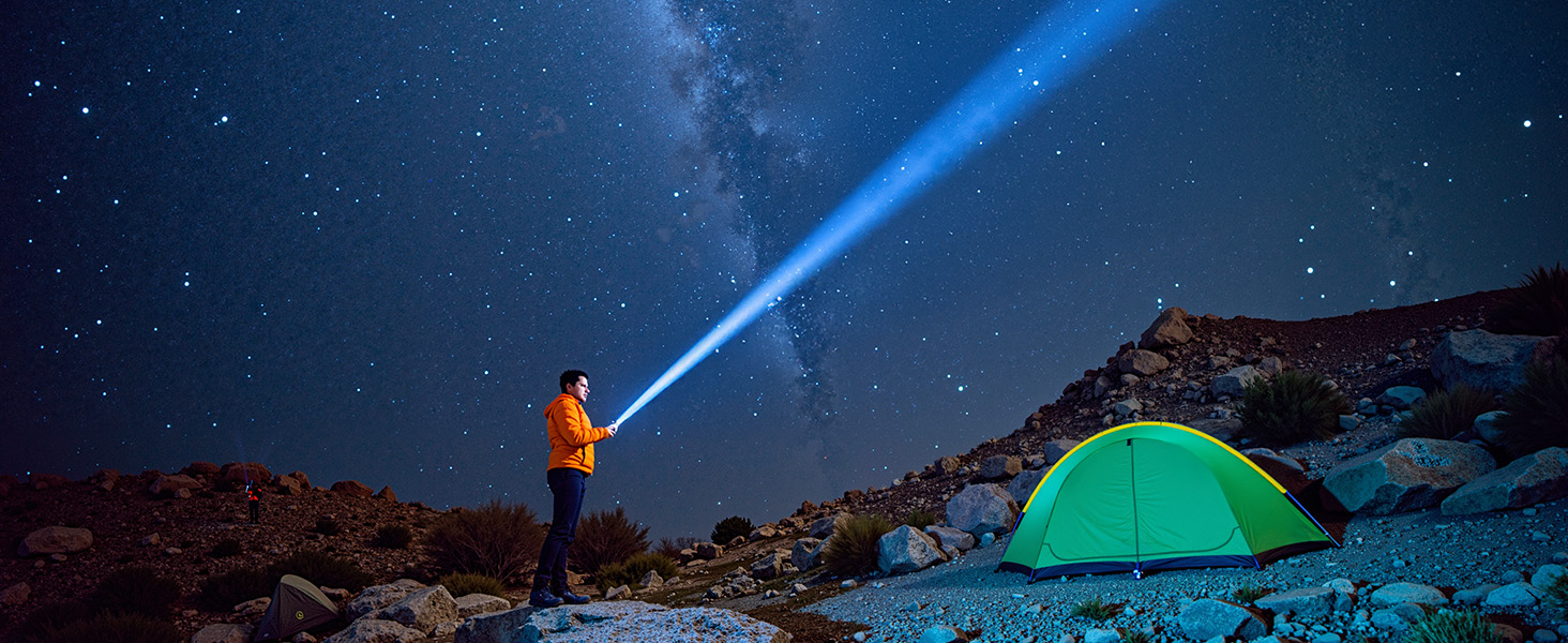 LED ліхтарик Gearlite: 6000 люмен, тактичний, з регулюванням фокусу, 3 режими, водонепроникний (IP65), для кемпінгу, риболовлі, надзвичайних ситуацій та піших прогулянок