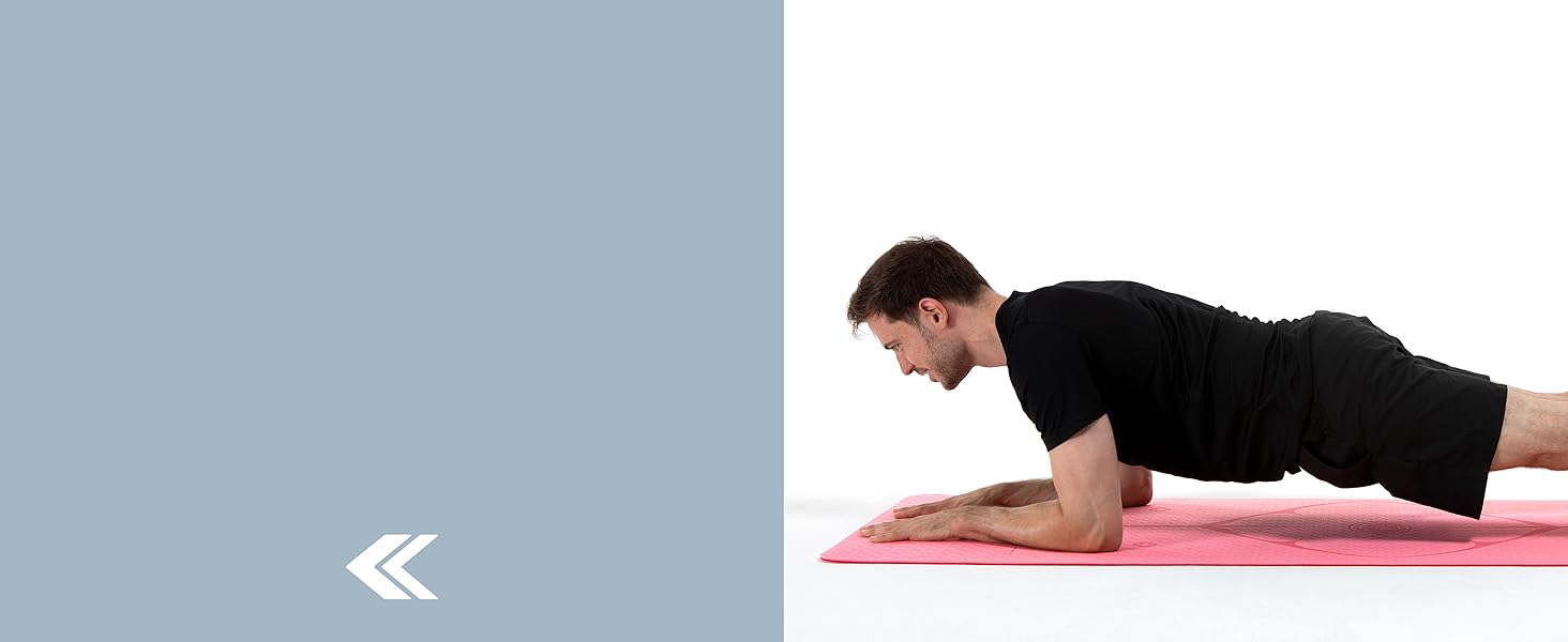 Килимок для йоги з нековзким покриттям, 8 мм, рожевий - для занять вдома та в студії