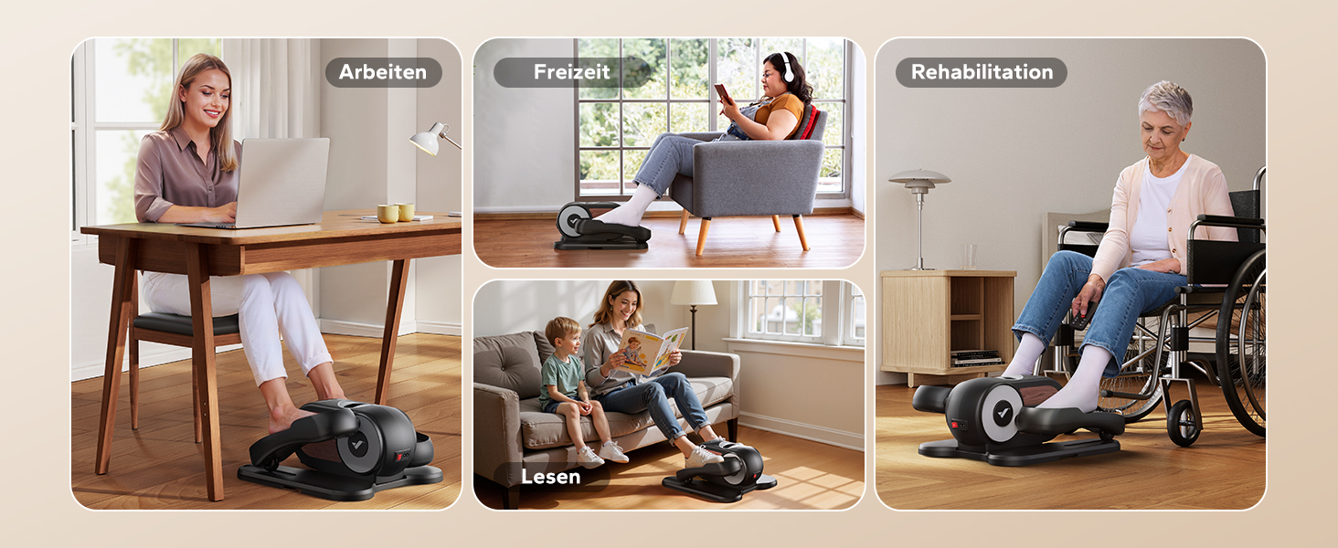 Міні електричний тренажер-еліпс MERACH для дому з пульт дистанційного керування, дисплеєм та неслизьким покриттям, 12 швидкостей, тихий та портативний, для дорослих та літніх людей (E32-2025-Чорний)