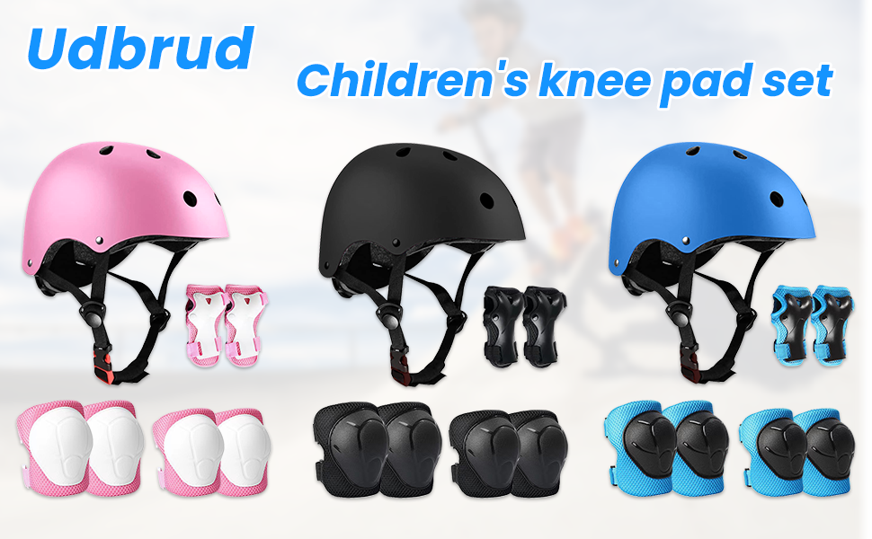 Набір захисту для дітей Udbrud: наколінники, налокітники, шоломи та інше (7 в 1)