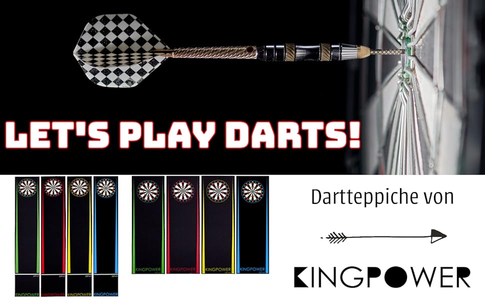 Килимок для дартсу Kingpower Tournament 237см дизайн 02 червоний