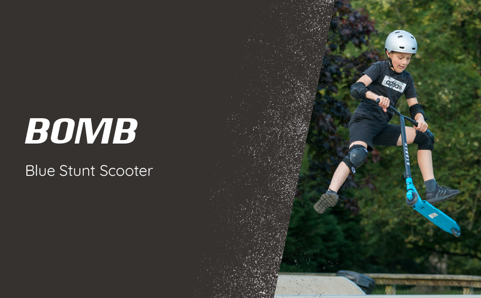 Самокат трюковий Osprey Stunt Scooter: для хлопчиків, дівчаток, дітей та дорослих, з підшипниками ABEC 5, синій колір