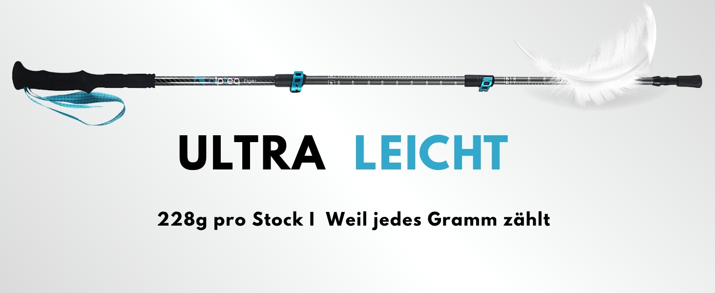 Телескопічні трекінгові палиці з карбону та алюмінію для скандинавської ходьби, регульовані 65–135 см, ергономічні, сині