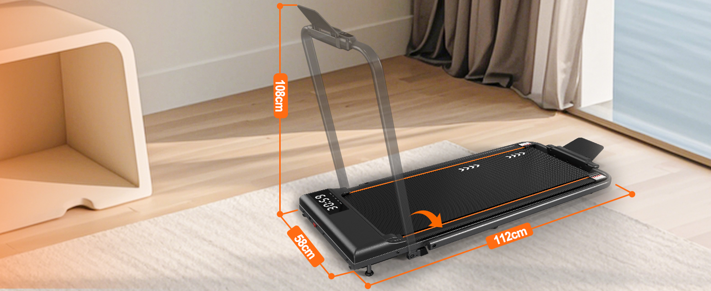 Бігова доріжка для дому Walking Pad, 2.25/2.5HP мотор, навантаження до 120 кг, швидкість 1-12 км/год, з нахилом, 7-шарове покриття, не потребує встановлення