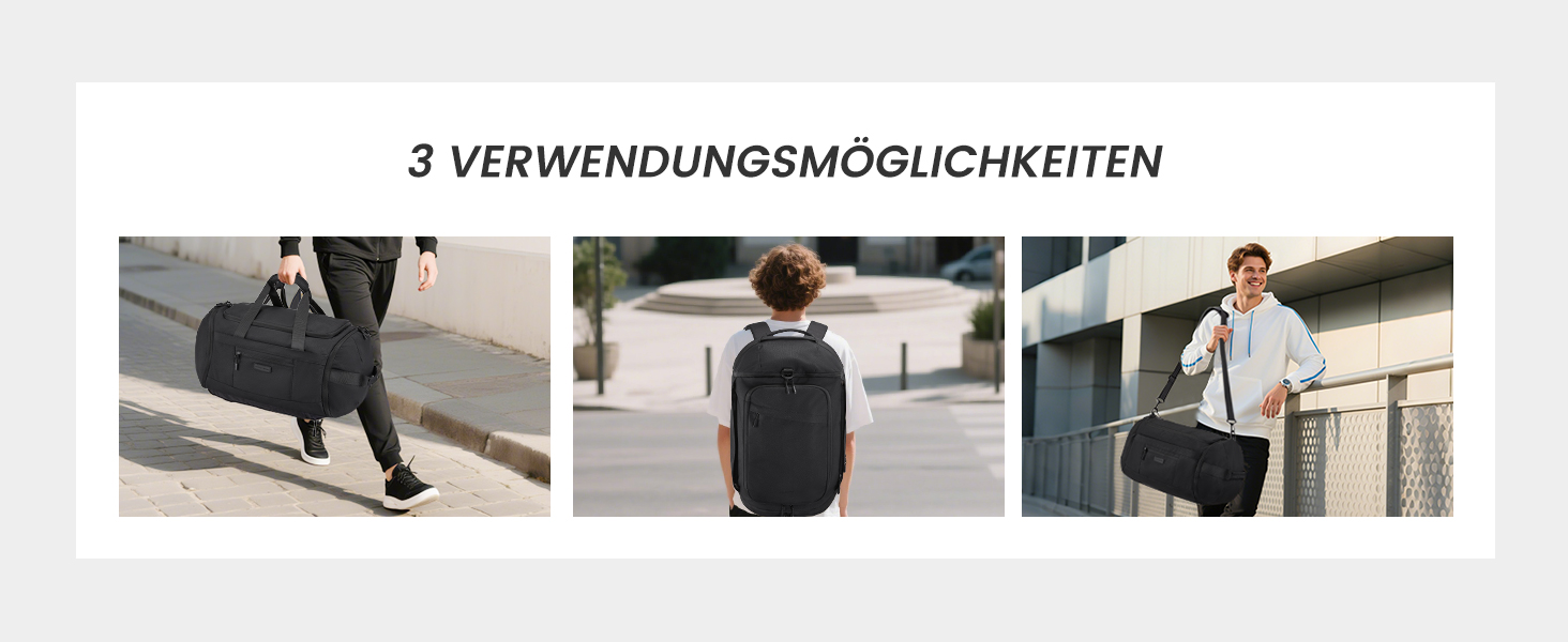 Спортивна сумка LOVEVOOK для жінок та чоловіків, велика сумка для залу, дорожня сумка з відділенням для взуття, водонепроникна сумка для тренувань, плавання, Travel Duffle Bag з рюкзаком, 45L (51*28*32 см), Бежевий