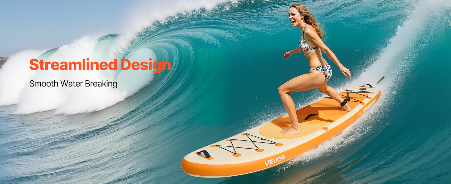 Надувний SUP VEVOR Stand Up Paddle Board (323/335см) з аксесуарами: насос, весло, рюкзак, ремнабір, кишенька для телефону. Підходить для дорослих та дітей.