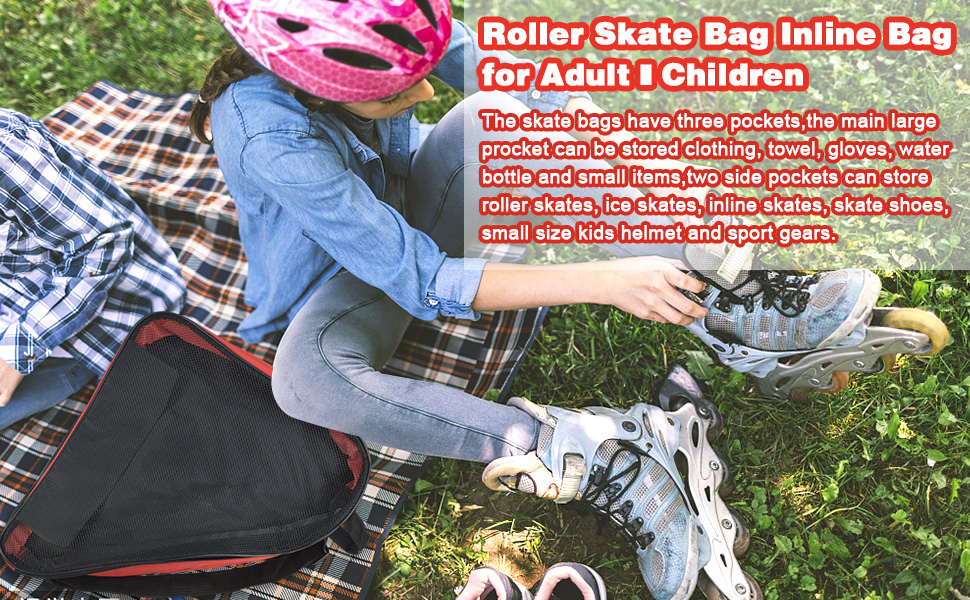 Сумка для ковзанів Tasche - для хокею, фігурного катання, лиж, червона, з регульованим ременем