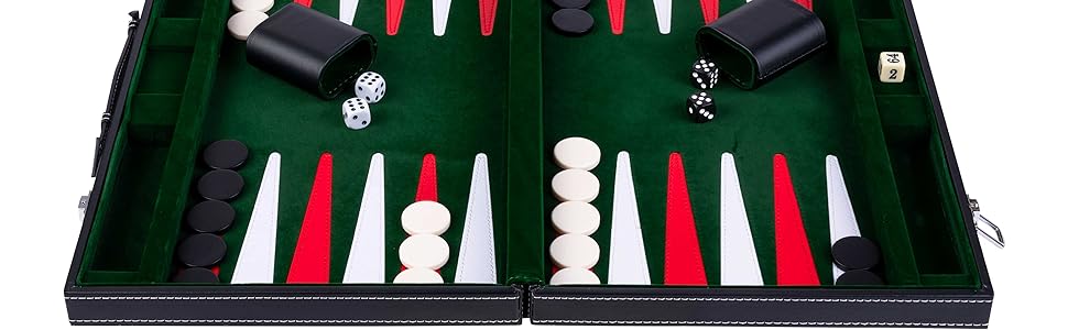 Набір для гри в шашки та нарди Engelhart 18 дюймів, червоно-чорно-білий, степенений, 250519