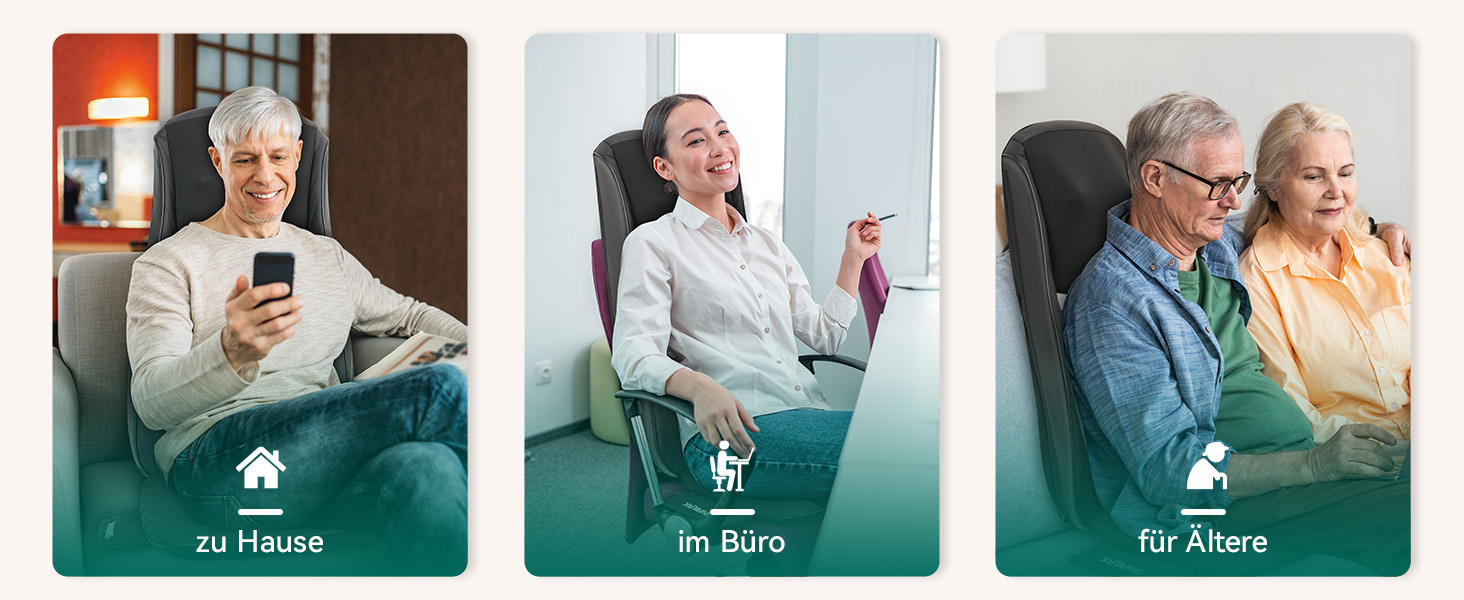 Масажне крісло Snailax з функцією шиацу, масажер спини та шиї з підігрівом, масажна підстилка з вібрацією, подарунок для жінок та чоловіків XL