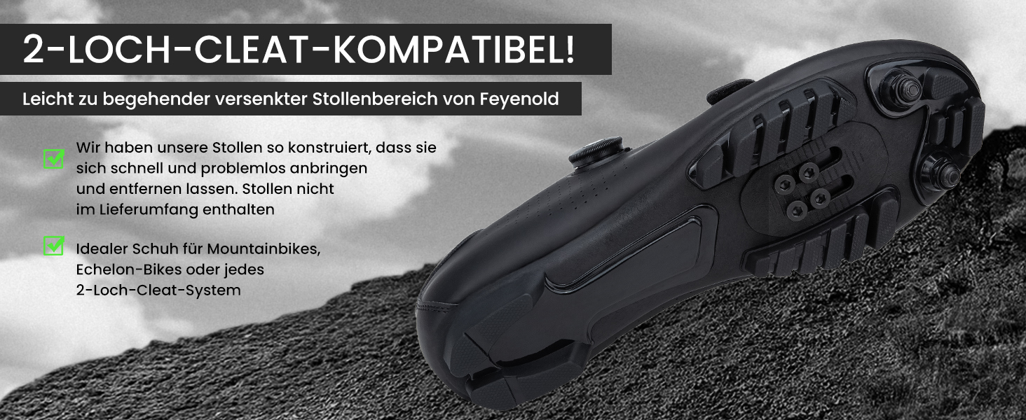 Велосипедні черевики для чоловіків та жінок, MTB, Radsport, сумісні з SPD Cleats, чорні, 44 EU