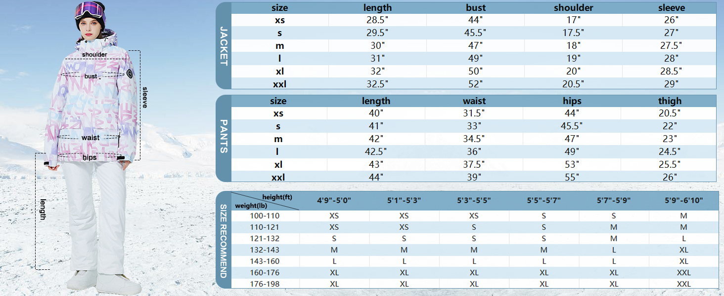 Жіночий гірськолижний костюм (2 частини) від ALSOGO: куртка та штани. Водонепроникний, дихаючий, з капюшоном. Ідеально для катання на лижах та сноуборді. Білий колір.