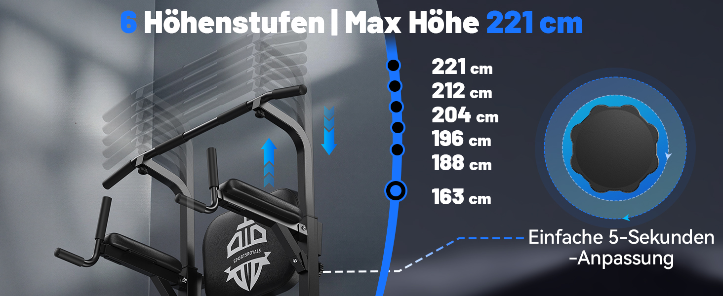 Power Tower Sportsroyals для силових тренувань вдома, 204 кг, чорний