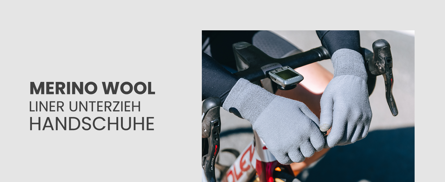 GripGrab Merino Liner: Термо-рукавички з мериносової вовни для їзди на велосипеді, туризму та повсякденного використання (Сірий, XS-S)
