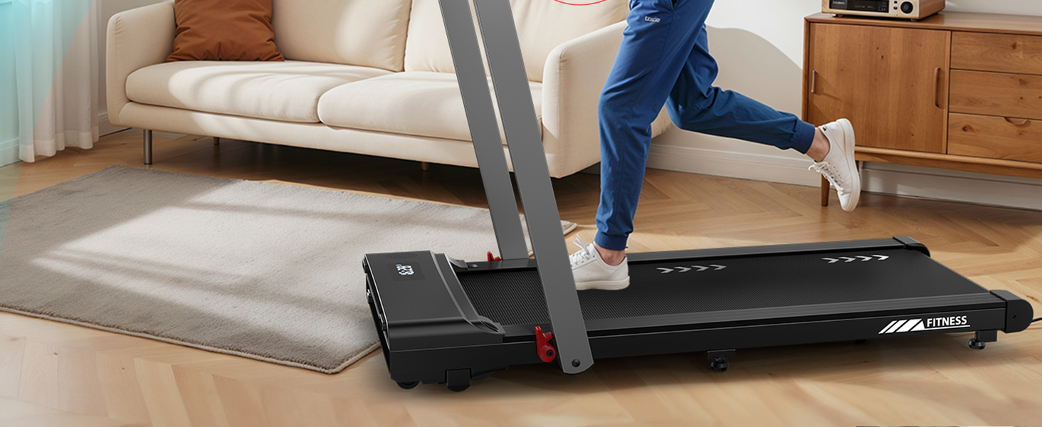 Бігова доріжка 3-в-1 для дому, складана Walking Pad до 12 км/год, 2.5 к.с., LED-дисплей, 12 програм, сумісність з APP, до 120 кг