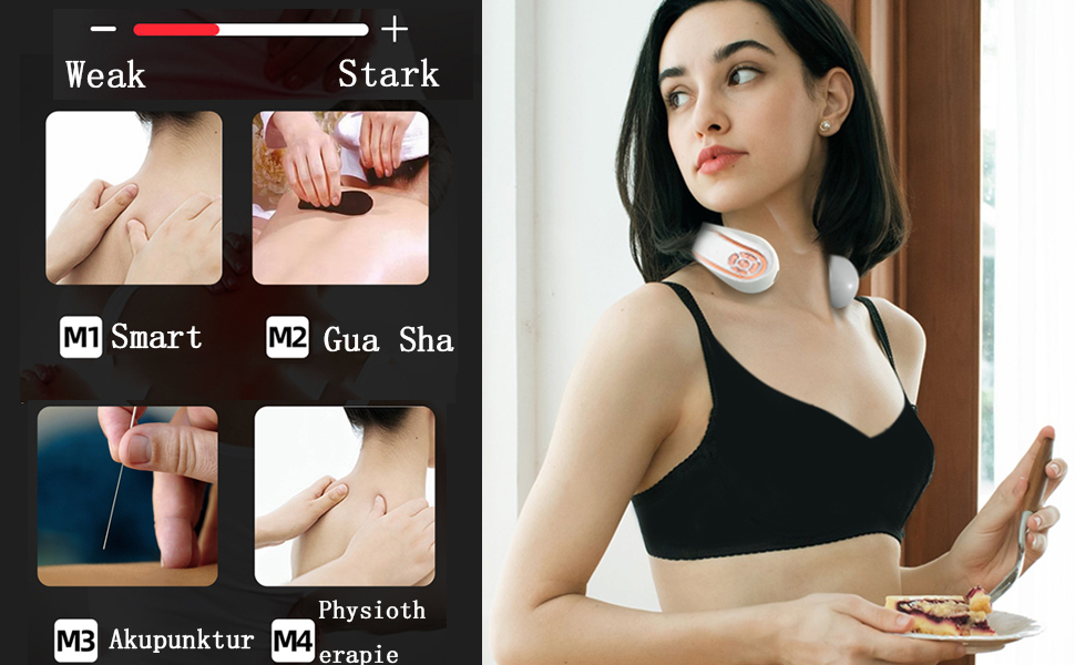 Електричний масажер для шиї та плечей з підігрівом та 4 режимами масажу