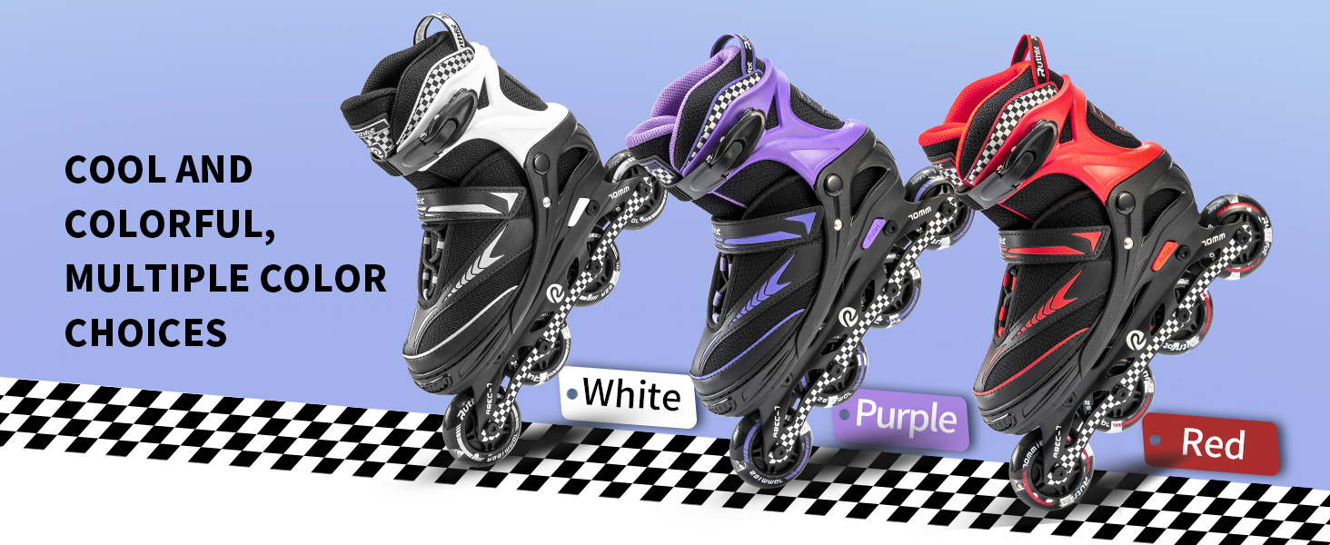 Регульовані ролики для дітей (хлопчиків та дівчаток), світні ролики 6-12 років, ролики для жінок та чоловіків, чорний колір, розмір L (37.5-41)