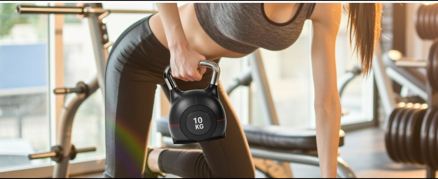Кетлбел регульований 7-в-1, 10 кг, для дому, чорний | Набір гантелей-кетлбелів для фітнесу | Спортивне обладнання для дому