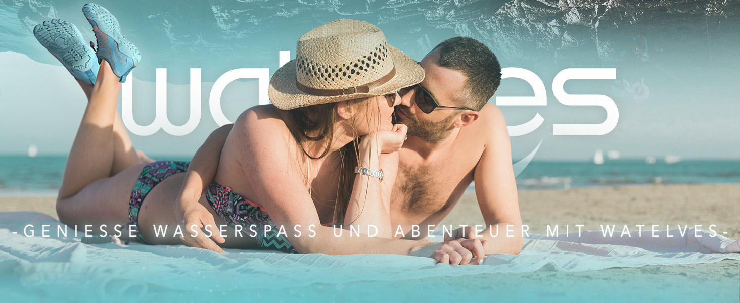 Водні черевики для жінок та чоловіків WateLves, підошва з неслизьким покриттям, широка передня частина, блакитний колір, розмір 37 EU