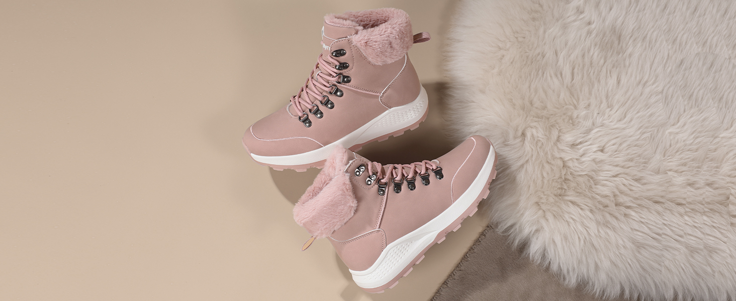 Жіночі зимові черевики: утеплені снігоступи, трекінгові черевики для хайкінгу (жовті, 38 EU)