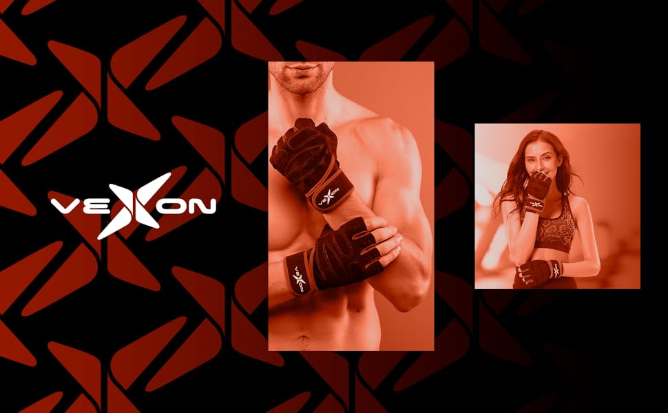 Рукавички для фітнесу VEXON унісекс: кросфіт, важка атлетика, з підтримкою зап'ястя, дихаючі, антиковзкі, регульовані
