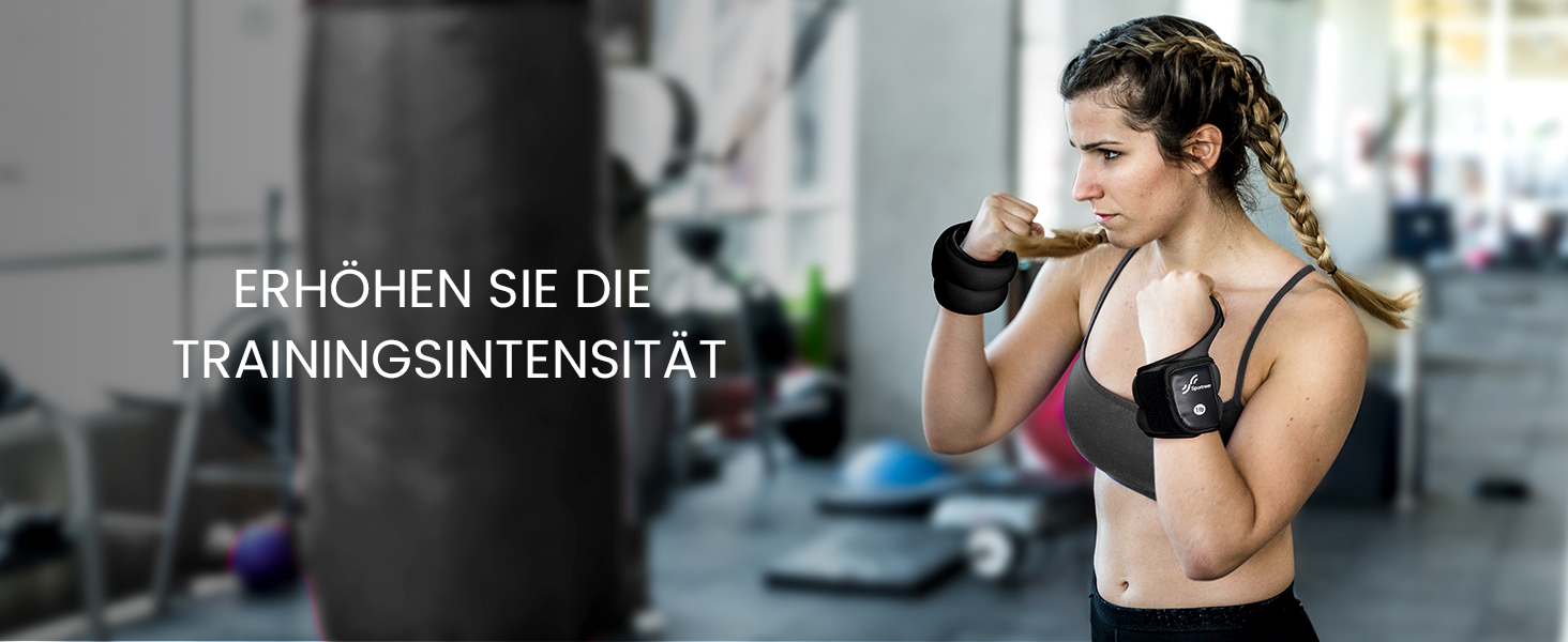 Набір обважнювачів на зап'ястя Sportneer (0.45 кг x 2 шт), регульовані ваги для рук для фітнесу, бігу та тренувань, чорні
