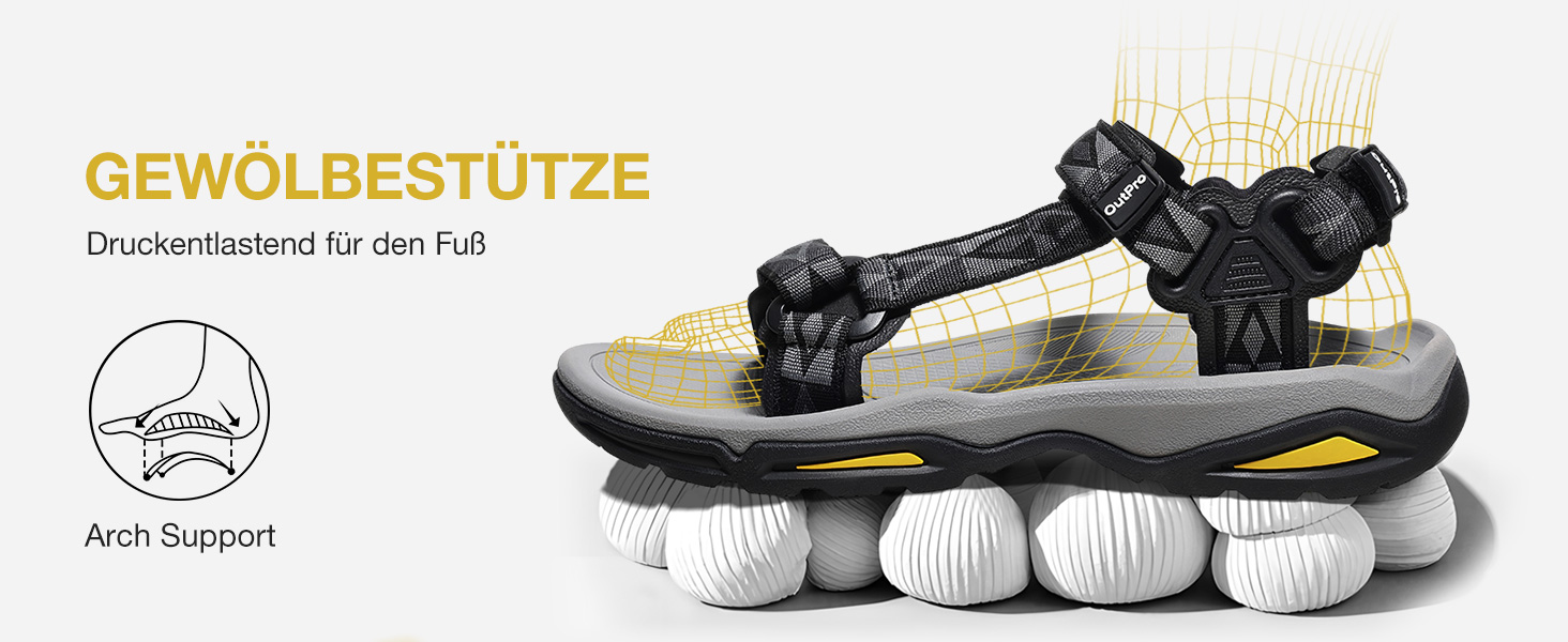 Жіночі сандалі для спорту та активного відпочинку Damen червоні 40 EU. Сандалі для трекінгу, пляжу, подорожей з підтримкою склепіння стопи. Дихаючі, зручні.