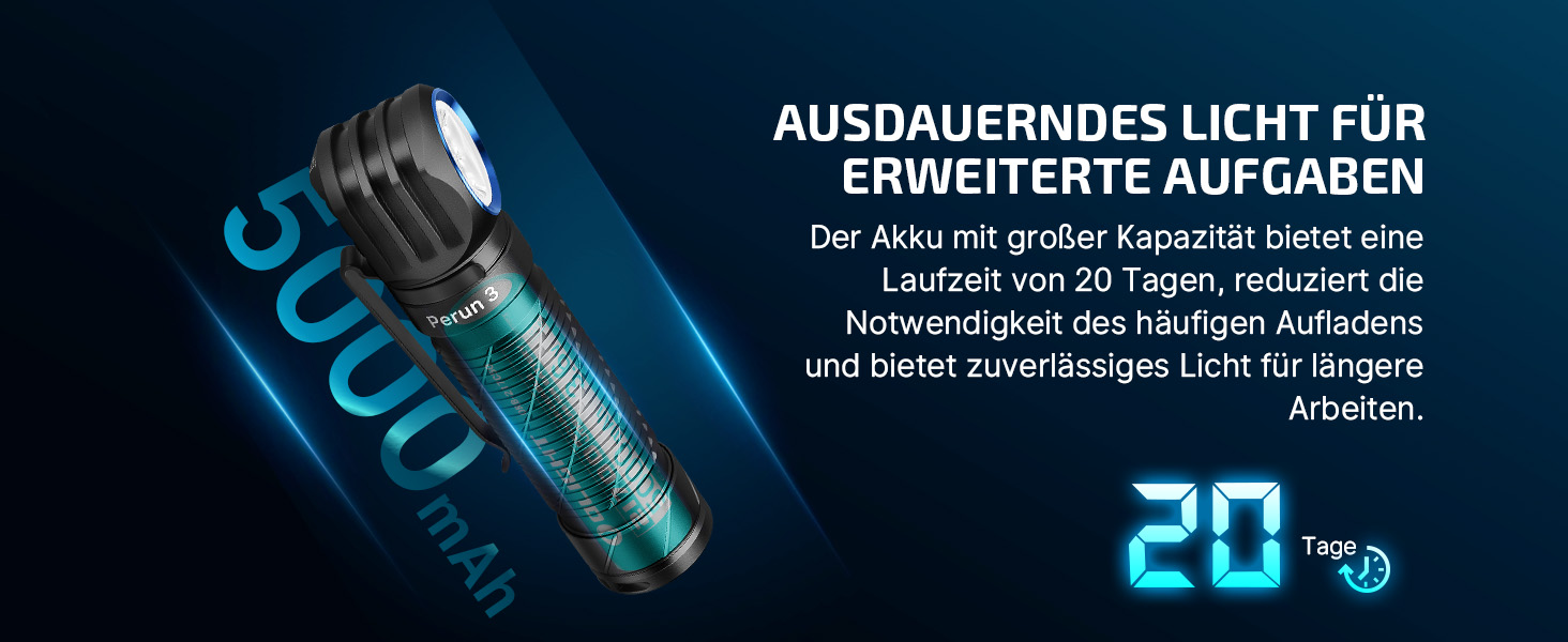 OLIGHT Perun 3 - LED налобний ліхтар, 3000 люмен, 7 режимів, сенсор, червоне світло, водонепроникний IP68, для кемпінгу, риболовлі, полювання (зелений)