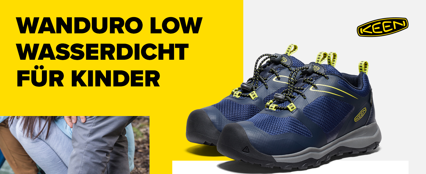 KEEN Wanduro Low Waterproof - Трекінгові черевики для дітей, Sky Captain Charisma 36 EU