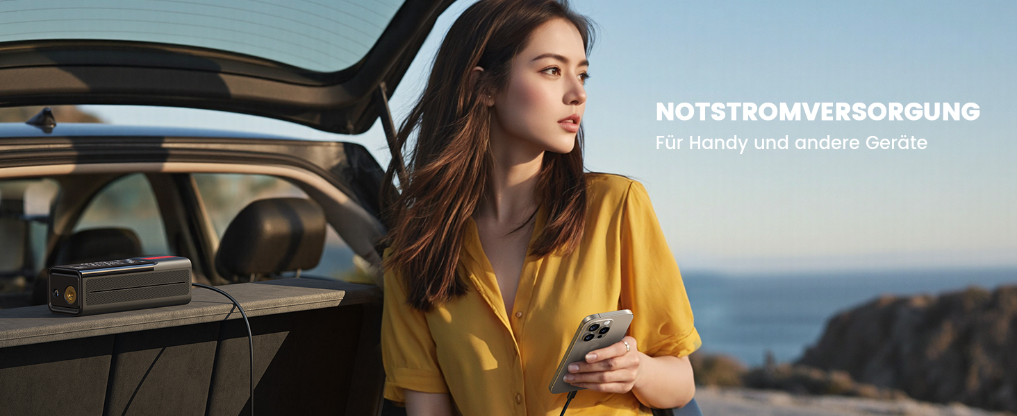 Електрична повітряна помпа Lamicall з акумулятором для велосипеда, авто, мото - 150 PSI, компресор з цифровим манометром та Powerbank, 5000mAh з металевим циліндром